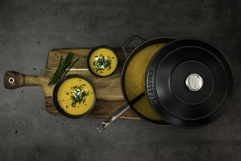 Delicious immune boosting carrot, ginger and orange soup