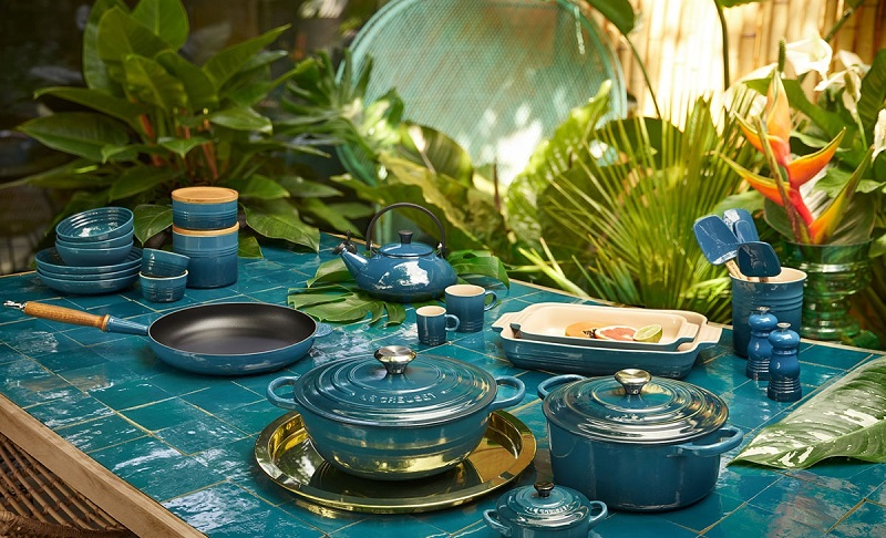 Le Creuset Deep Teal Table Setting