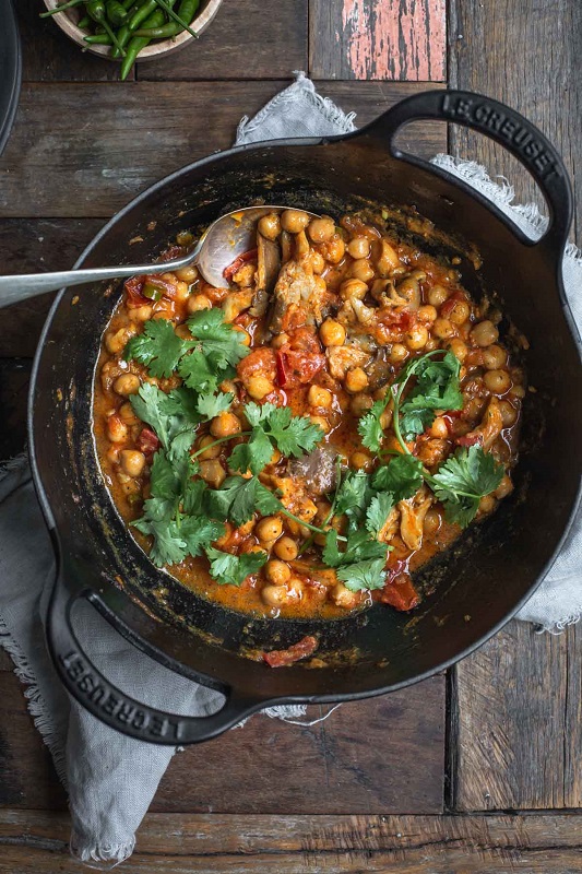 Mushroom Chickpea Curry birdseye