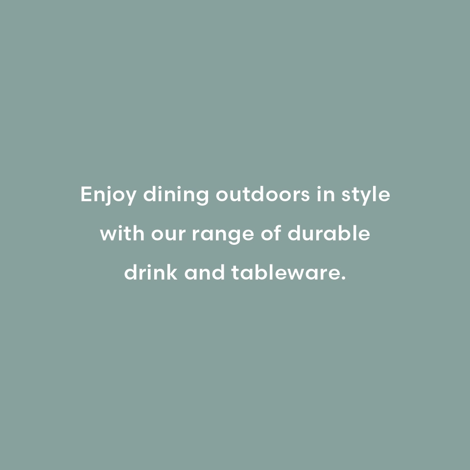 Outdoor tableware and drinkware