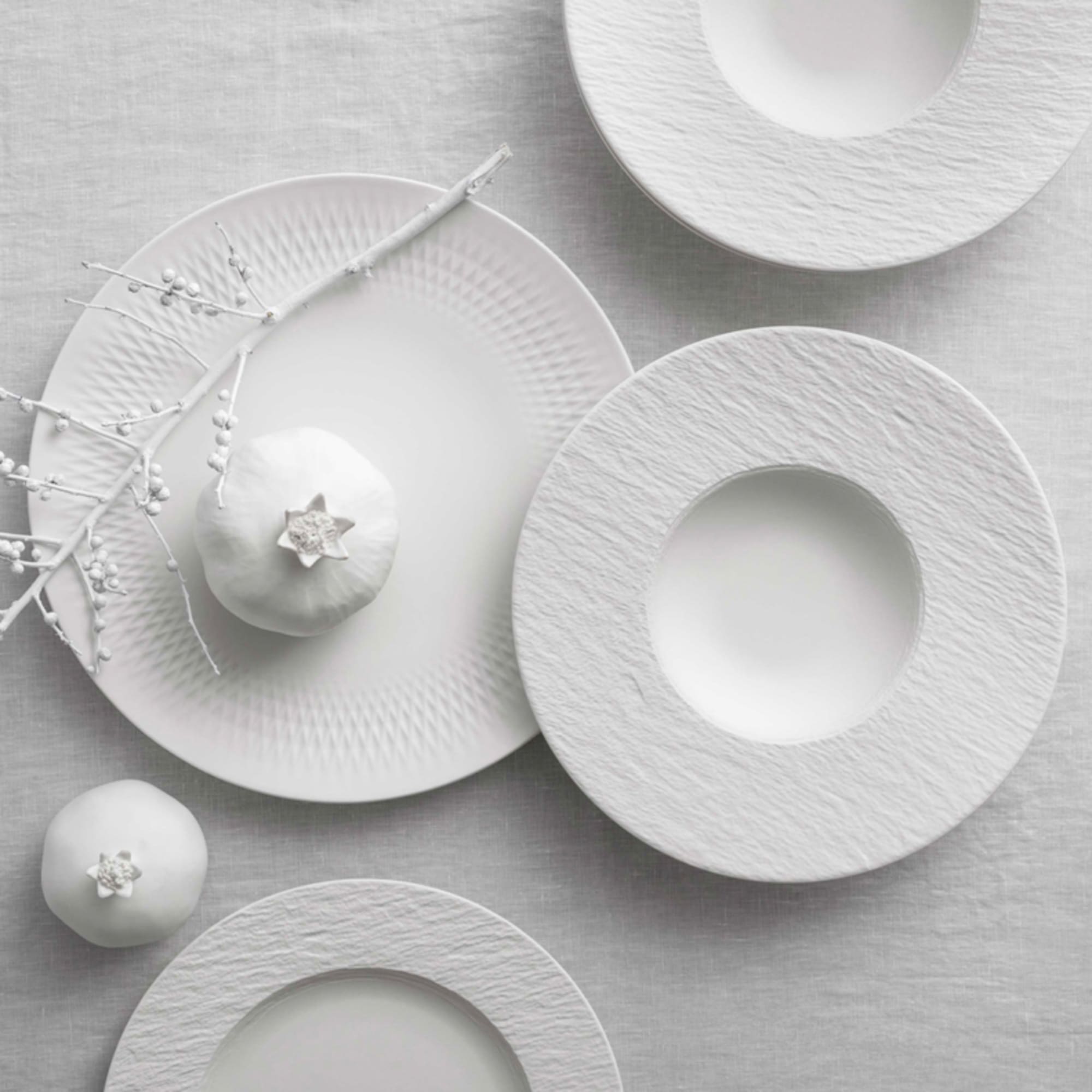 Service Vaisselle Villeroy & Boch Manufacture Rock Blanc - 18 Pièces - 6 Pers