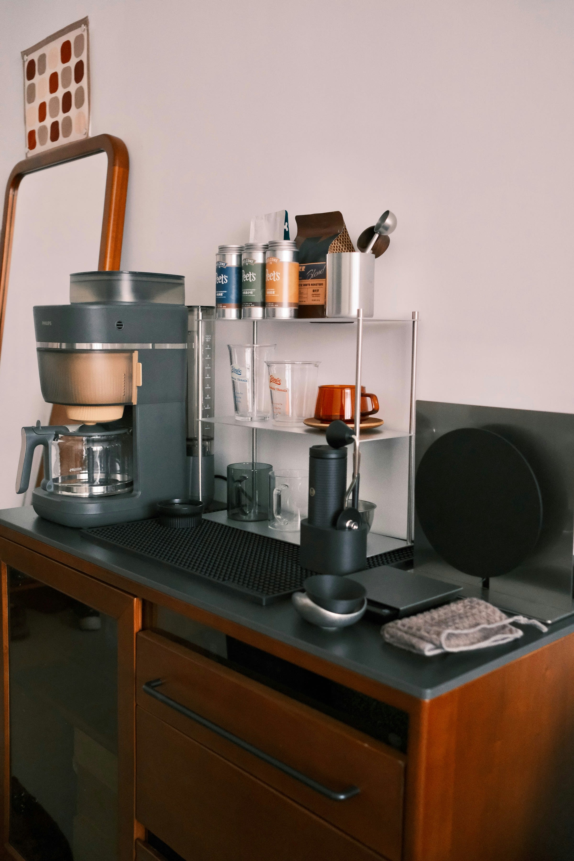 Lazy home coffee station