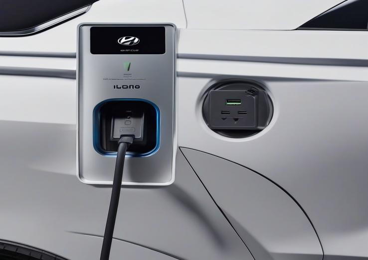 close-up of hyundai ioniq 5 level 1 charger