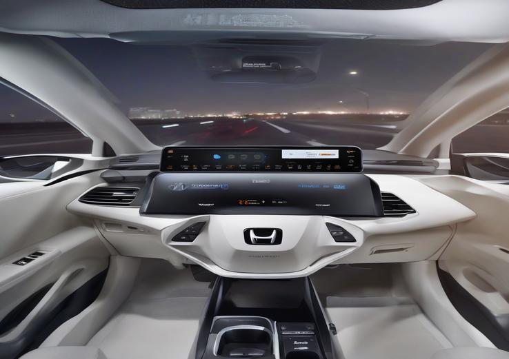 dashboard with honda prologue vs hyundai ioniq 5 in daylight