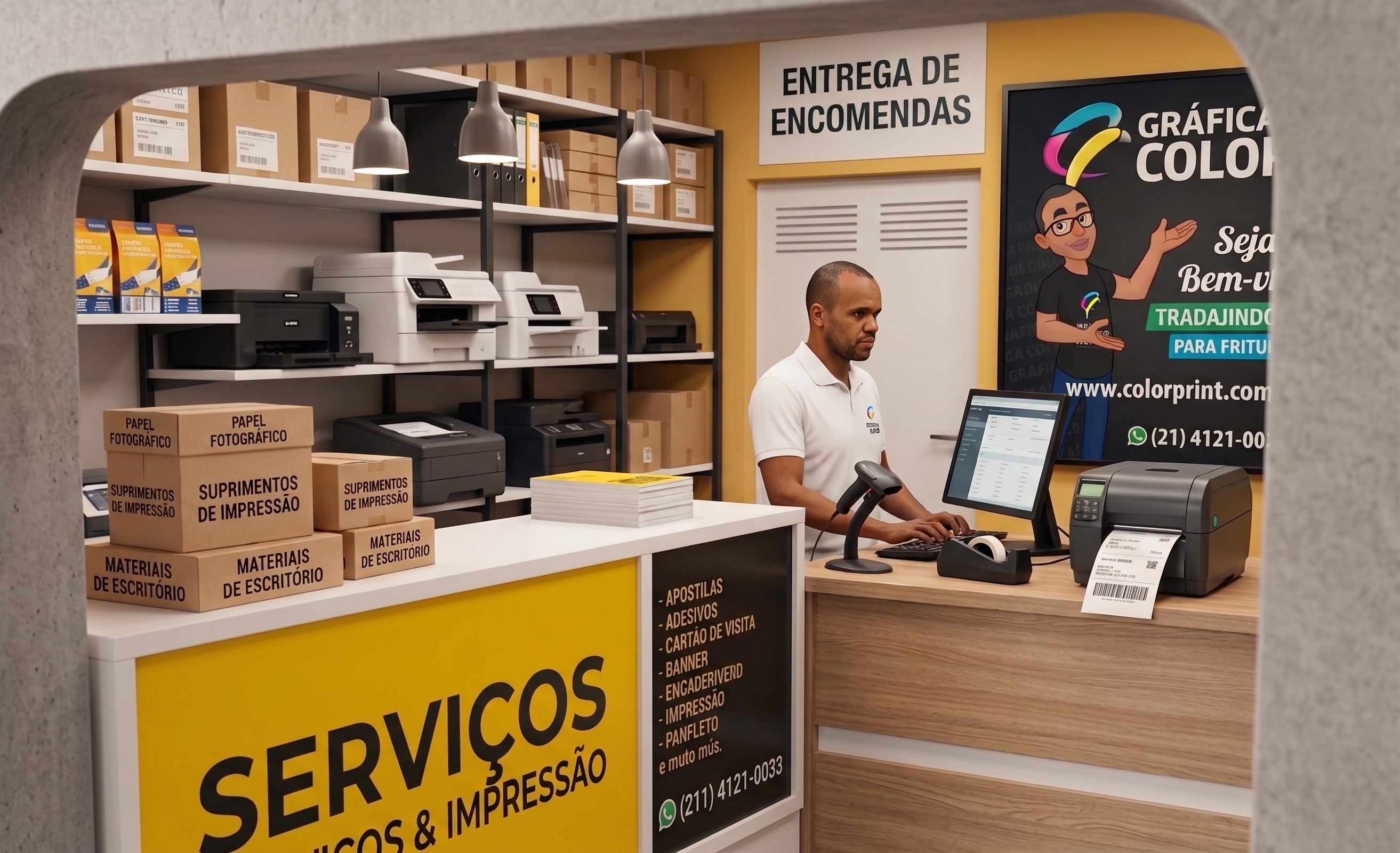 Fachada e produção da Color Printi