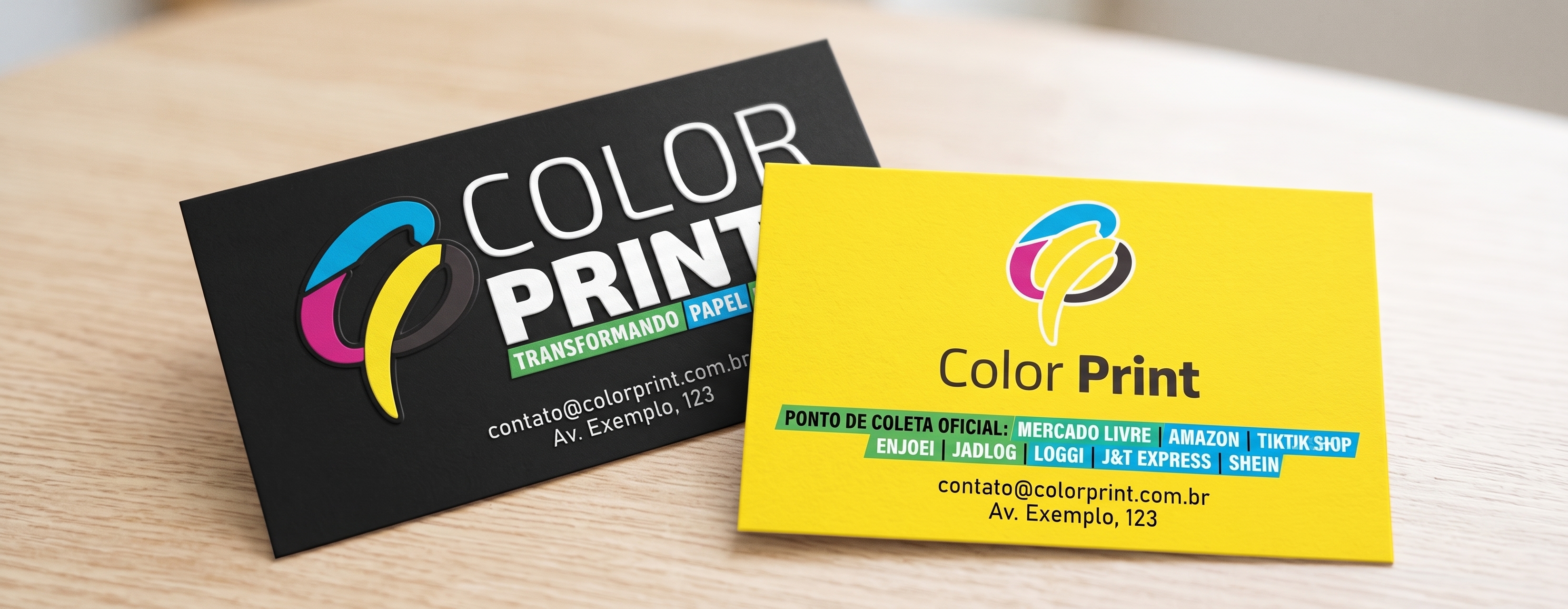 Cartão de visita personalizado em papel de alta gramatura