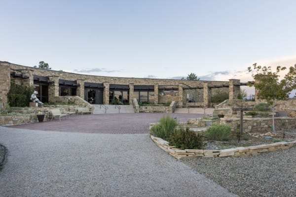 The low stone front of the Anasazi Heritage Center near Dolores, the museum for Canyons of the Ancients
