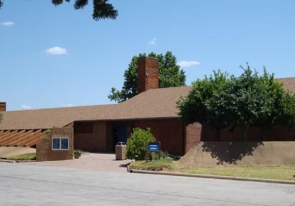 The low brick Southern Plains Indian Museum building in Anadarko.