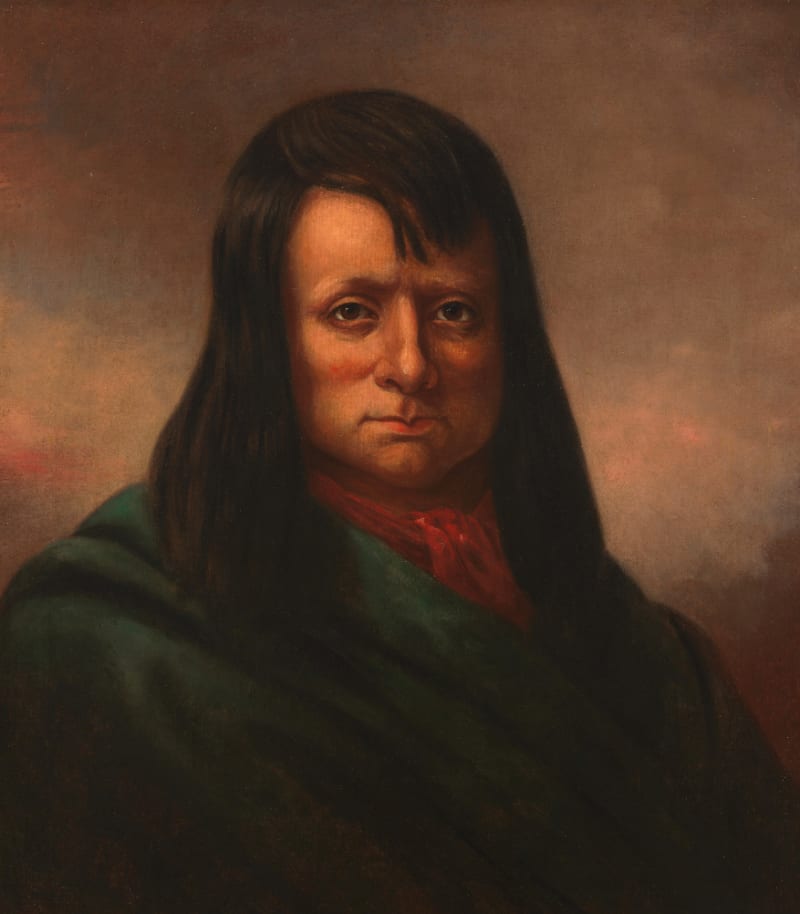 An 1854 portrait of Wakara (Chief Walker), a Northern Ute leader of the Timpanogo and Sanpete band, painted from life by Solomon Nunes Carvalho.