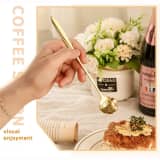Golden Flower Design Stainless Steel Spoon for Coffee, Tea & Desserts | Elegant Decorative Serving Spoon for Home, Kitchen & Parties thumbnail 6