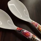 Serving Spoon Long Handled Serving Spoon, Table Ware,Set of 4 Piece Pure Melamine/Service Spoon, 24 Centimeter