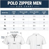 Men’s Loose Fit Half Sleeve Vertical Striped Polo T-Shirt with Zip Collar thumbnail 6