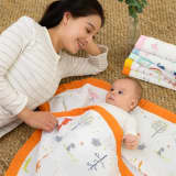 Muslin Baby Blanket for Newborns & Toddlers | 2-Layer Muslin & Sherpa All-Season Blanket | Soft AC Wrap for Baby Boys & Girls thumbnail 3