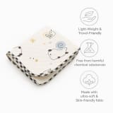 Muslin Baby Blanket for Newborns & Toddlers | 2-Layer Muslin & Sherpa All-Season Blanket | Soft AC Wrap for Baby Boys & Girls thumbnail 3