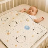 Muslin Baby Blanket for Newborns & Toddlers | 2-Layer Muslin & Sherpa All-Season Blanket | Soft AC Wrap for Baby Boys & Girls thumbnail 4