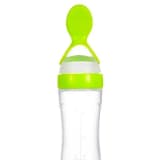 Food Feeding Spoon with Squeezy Food Grade Silicone Feeder Bottle for Infant Baby - 90ml thumbnail 1