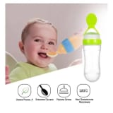 Food Feeding Spoon with Squeezy Food Grade Silicone Feeder Bottle for Infant Baby - 90ml thumbnail 5