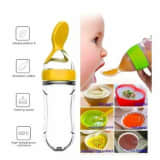 Food Feeding Spoon with Squeezy Food Grade Silicone Feeder Bottle for Infant Baby - 90ml thumbnail 6