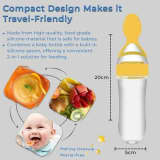 Food Feeding Spoon with Squeezy Food Grade Silicone Feeder Bottle for Infant Baby - 90ml thumbnail 7