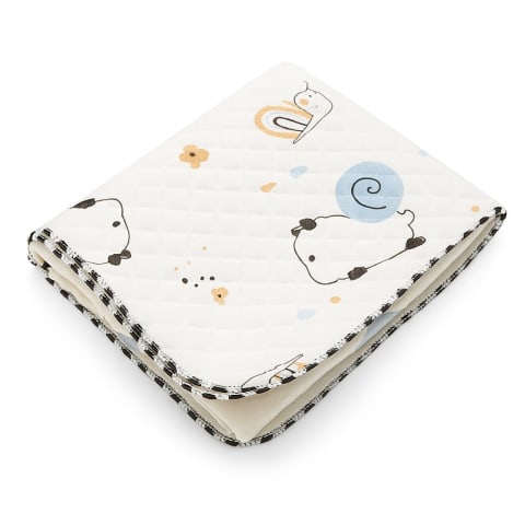 Muslin Baby Blanket for Newborns & Toddlers | 2-Layer Muslin & Sherpa All-Season Blanket | Soft AC Wrap for Baby Boys & Girls