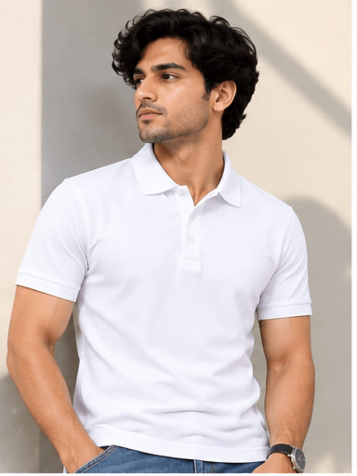 Men's Solid Polo T-Shirt