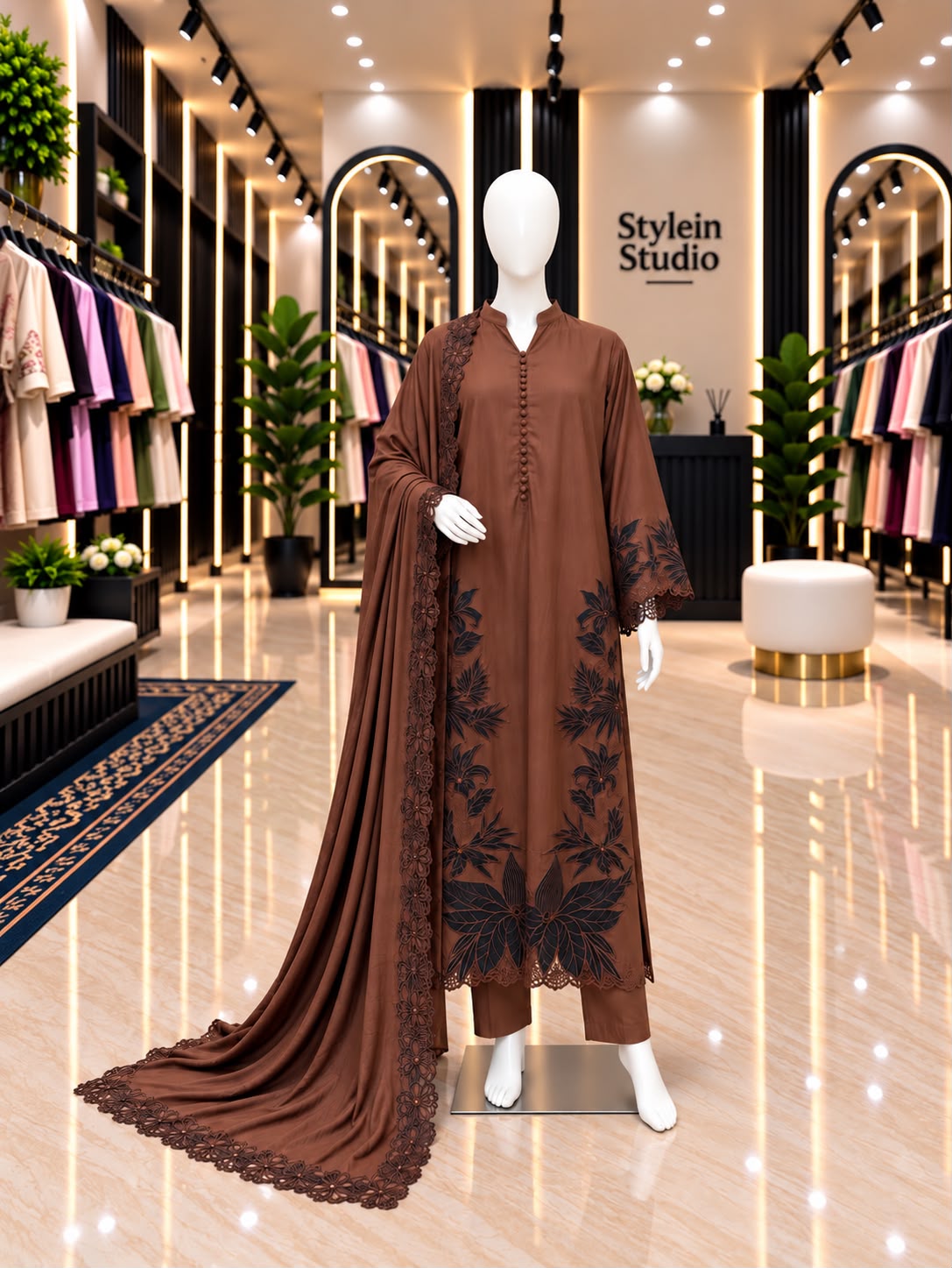 AROOSH KAFTAN CUTWORK