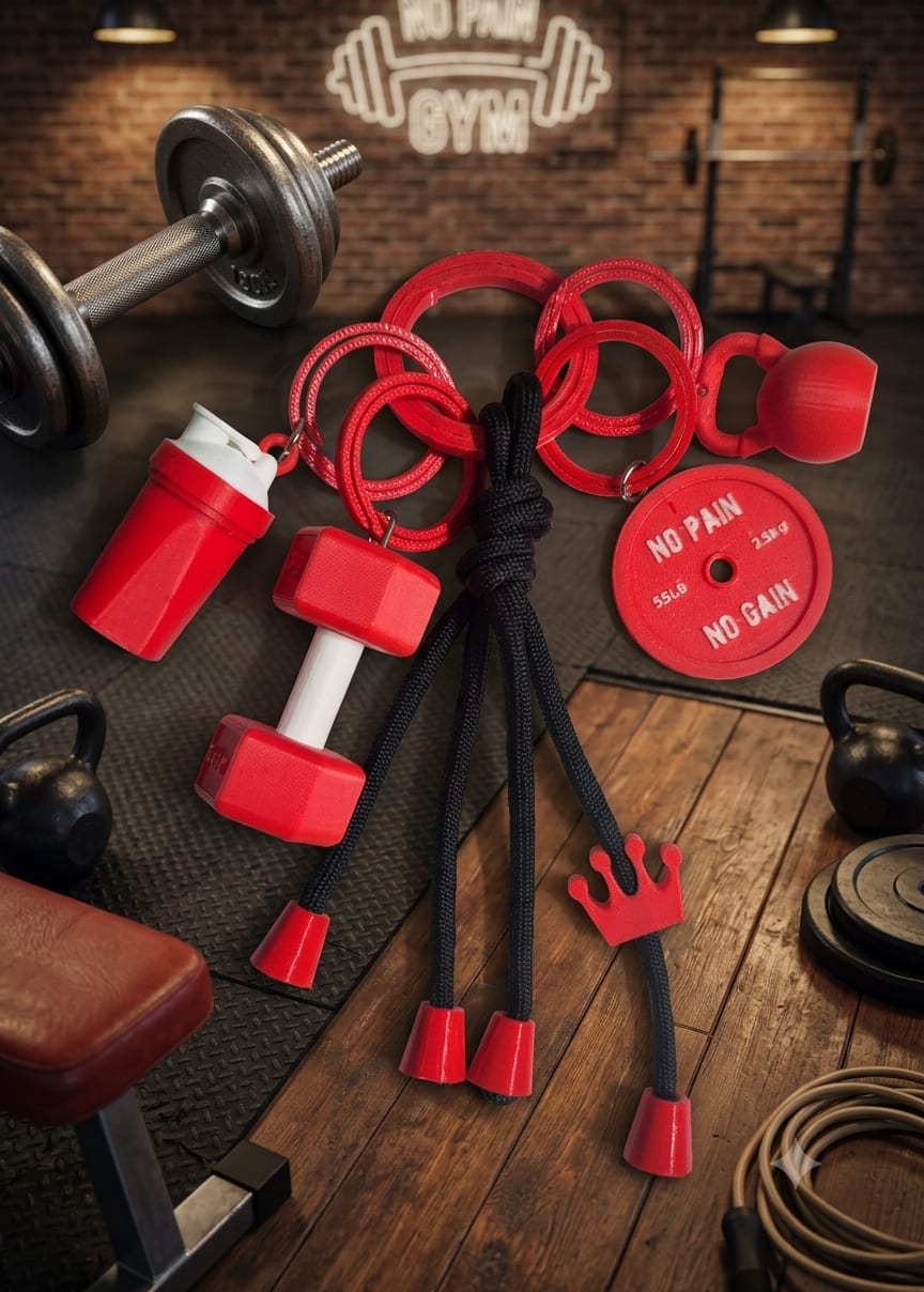 Llaveros Gym - producto personalizado 3D Kreandoen3d México (7)