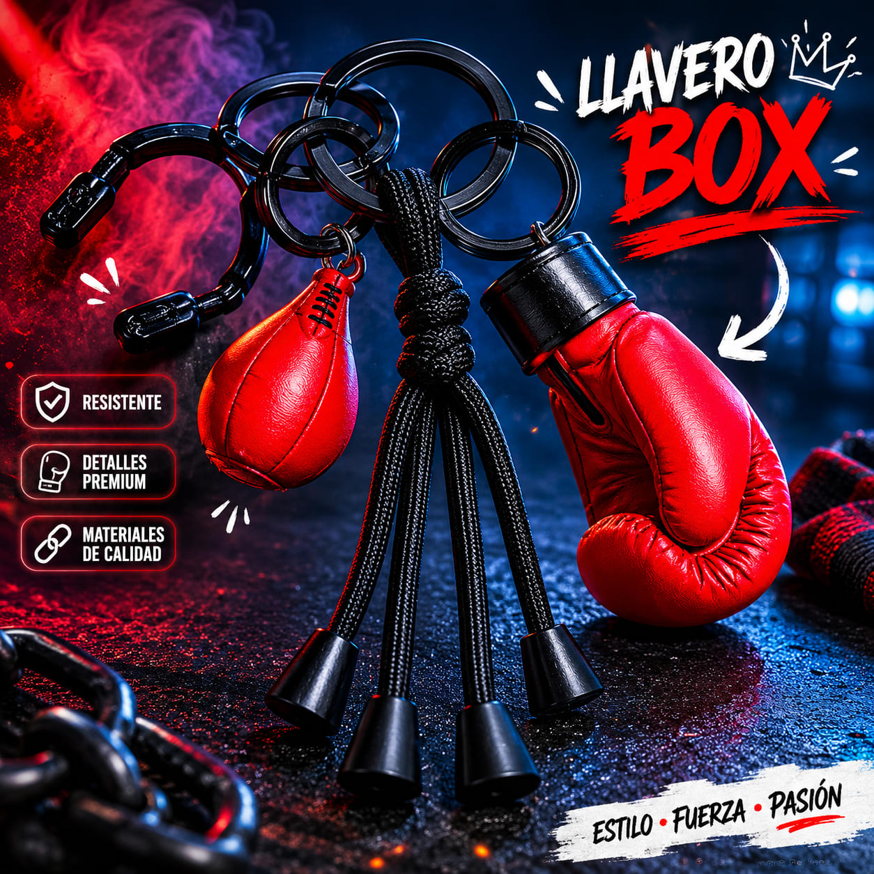 Llavero de Box - producto personalizado 3D Kreandoen3d México