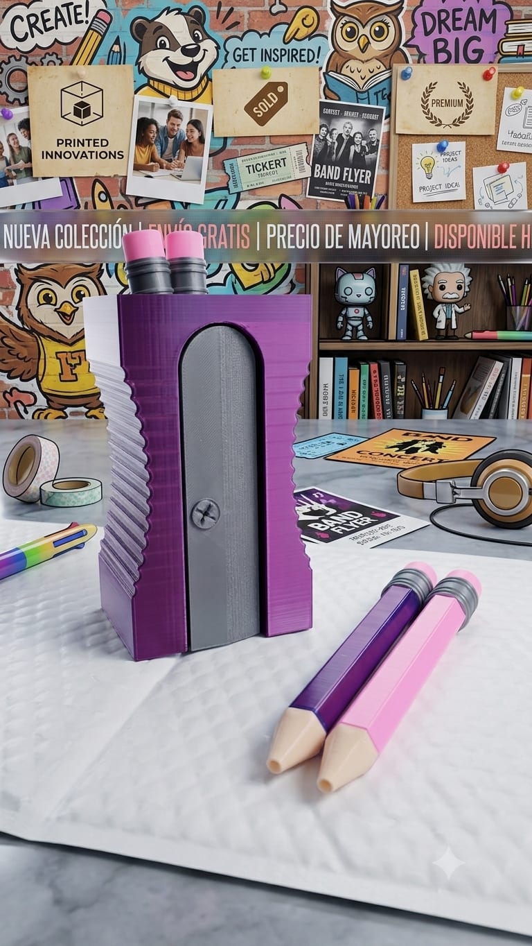 Porta Lápiz - producto personalizado 3D Kreandoen3d México (8)