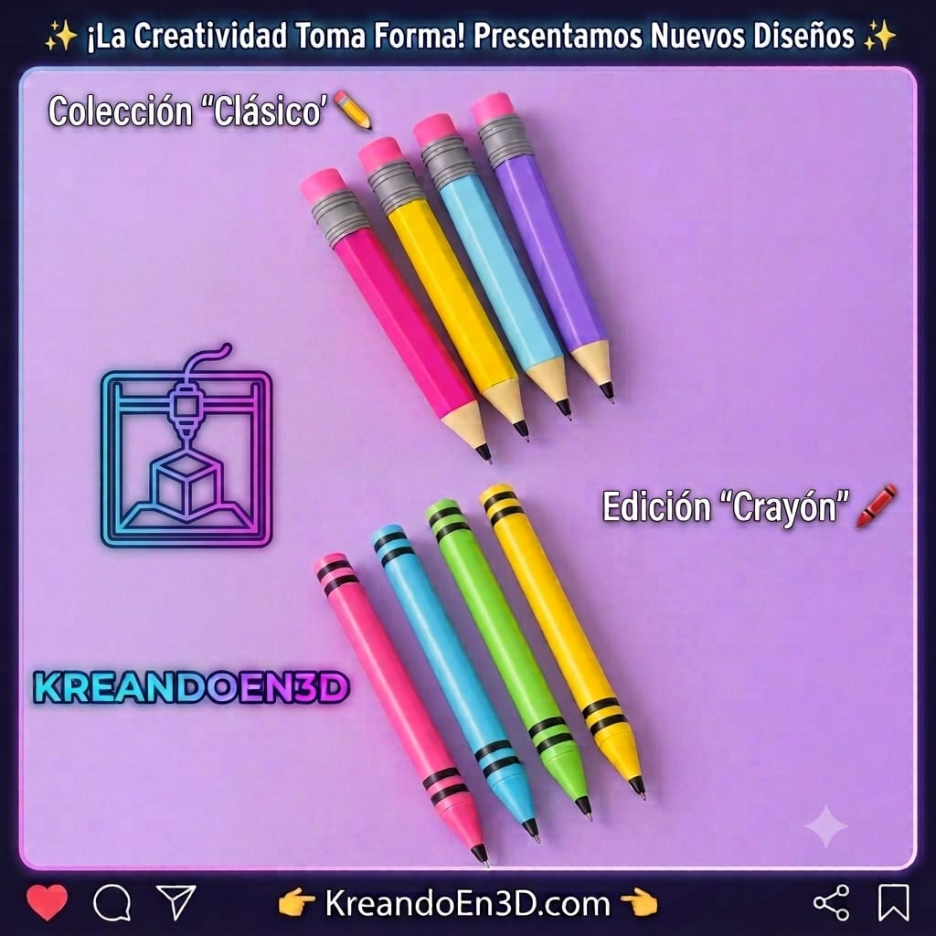 Porta Lápiz - producto personalizado 3D Kreandoen3d México (23)