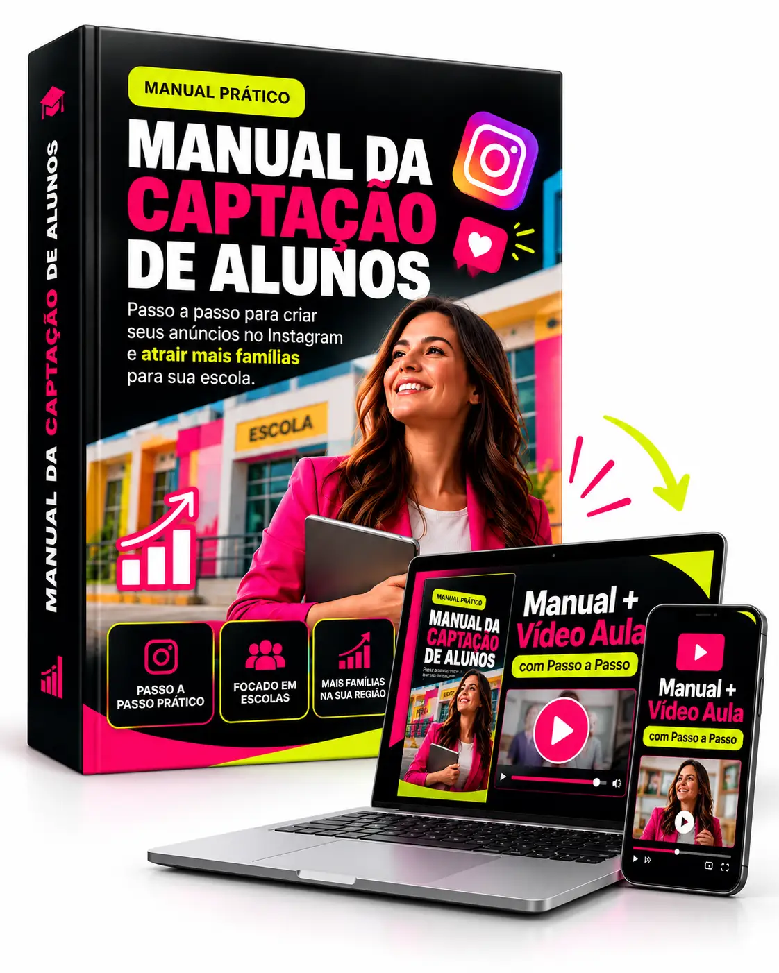 Mockup do Manual da Captação de Alunos