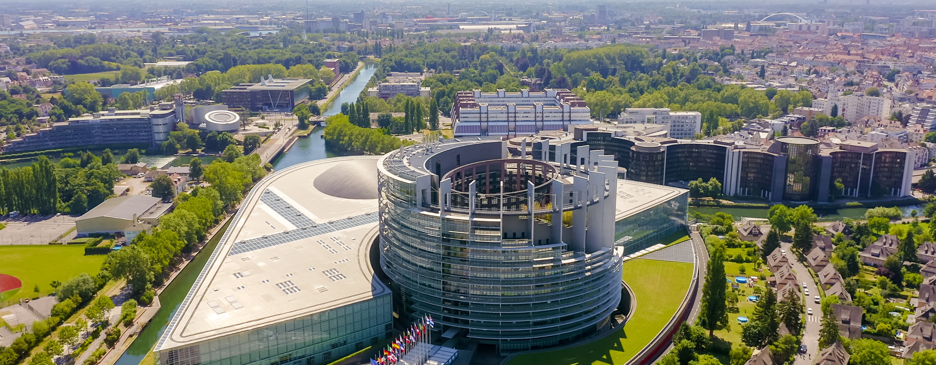 Bild på Europaparlamentet i Strasbourg.
