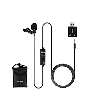 newegg.com | Movo Universal Lavalier USB Microphone for Computer with USB Adapter