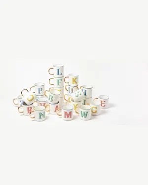 oliverbonas.com | Quentin Alphabet Initial Ceramic Mug