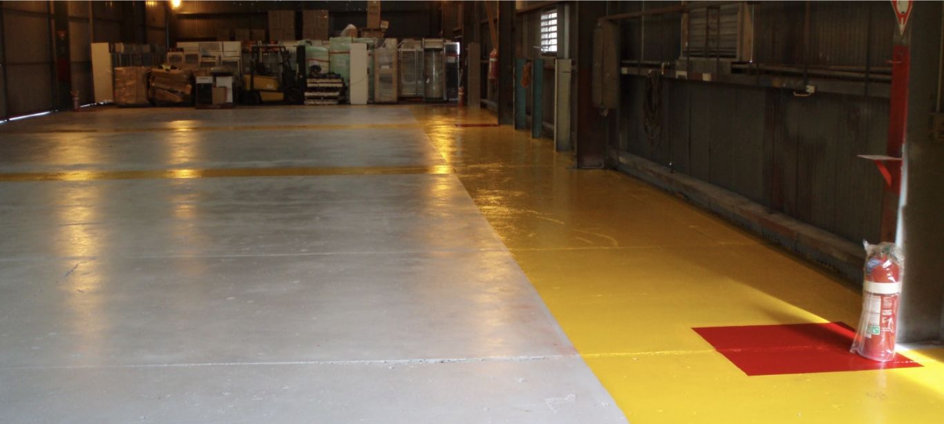 Warehouse Floor Sealing Yellow