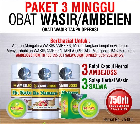 Paket 3 minggu obat wasir luar