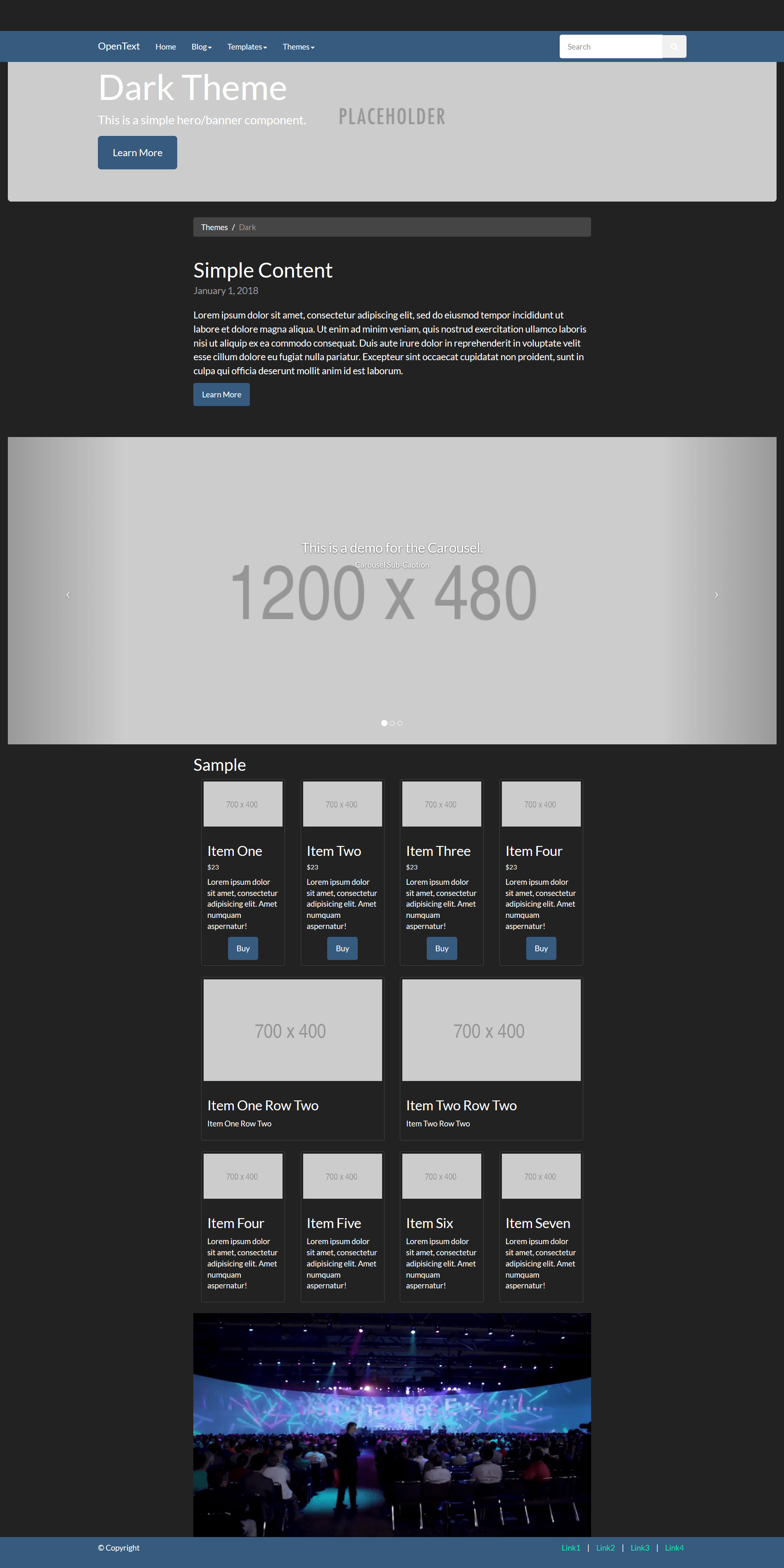 Dark Theme Template