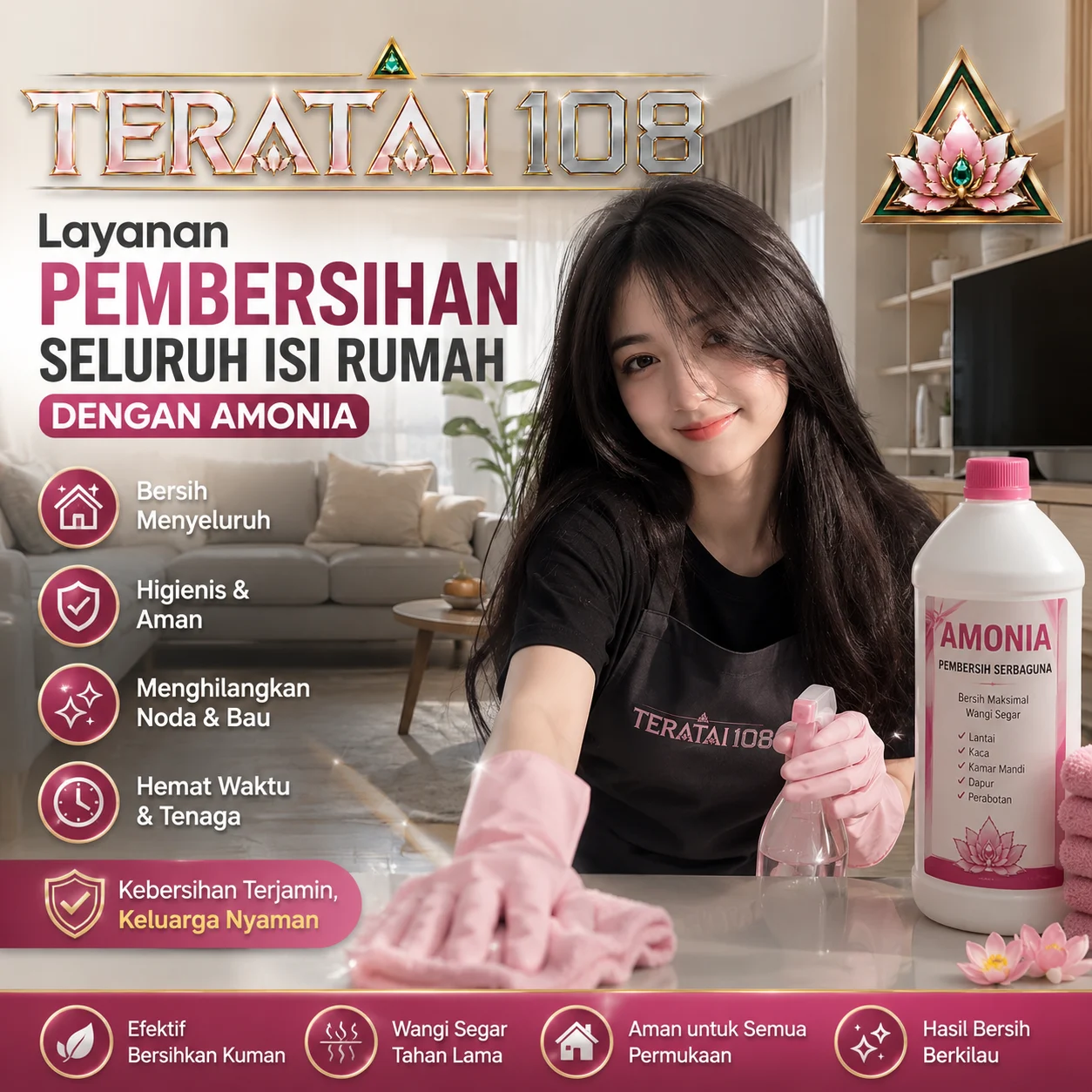 TERATAI108 Layanan Pembersihan Seluruh Isi Rumah Dengan Amonia