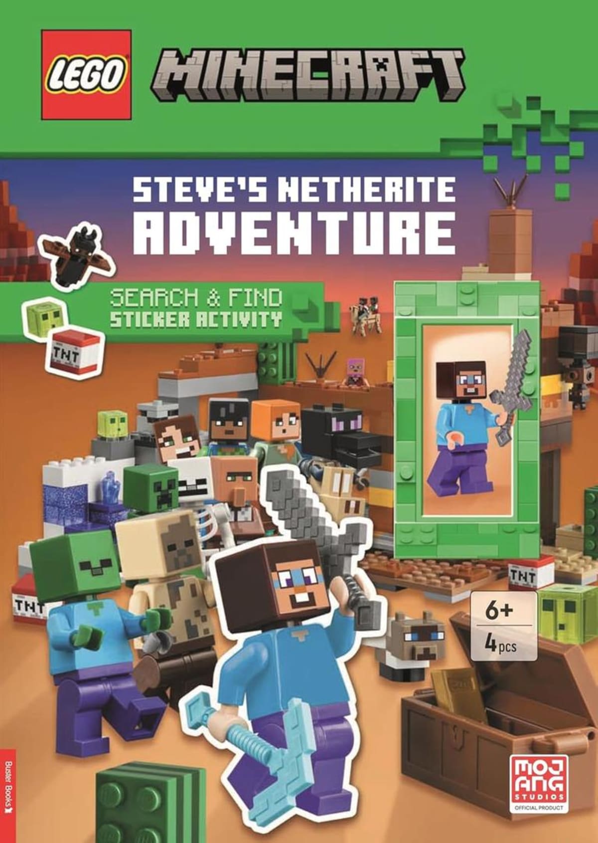 Minecraft: Steve's Netherite Adventure: Search & Find Sticker Activity – widok główny