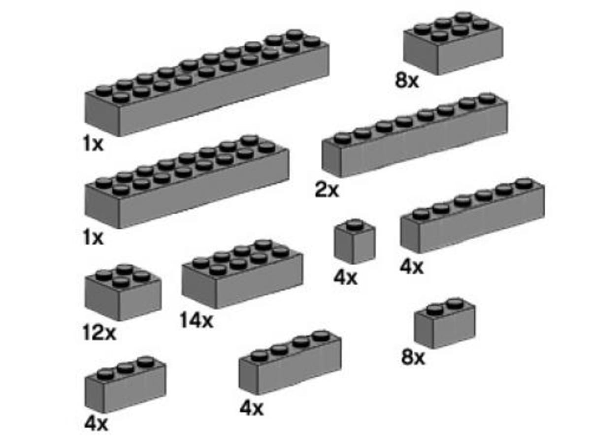 Assorted Dark Gray Bricks – widok główny