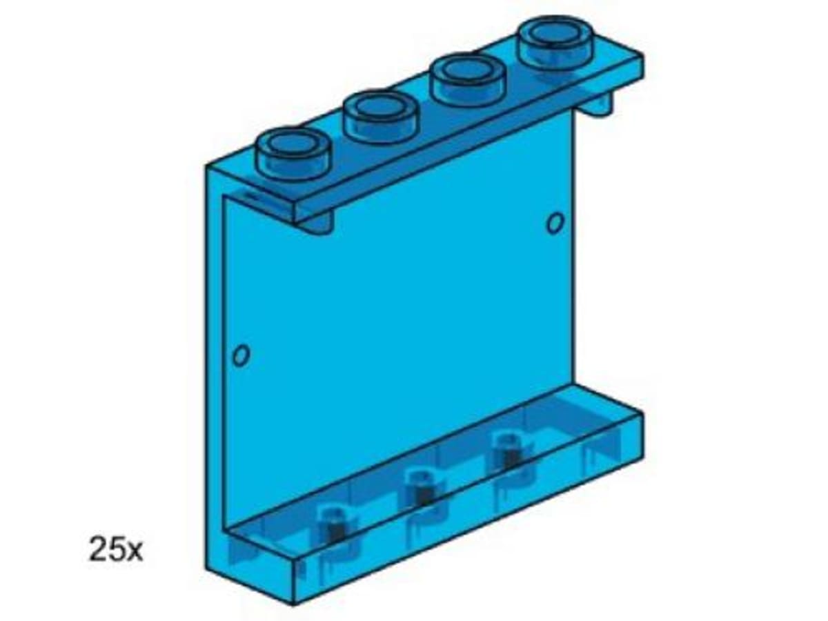 1 x 3 x 4 Wall Element Transparent Blue (Train Window) – widok główny