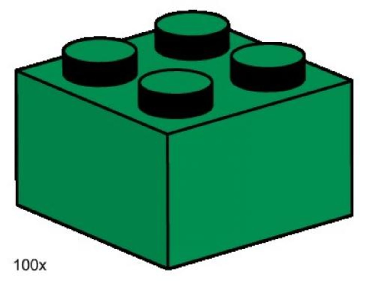 2 x 2 Dark Green Bricks – widok główny