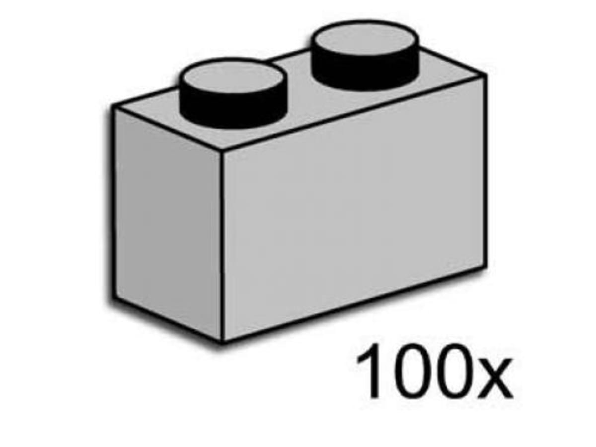 1 x 2 Brick Light Gray – widok główny