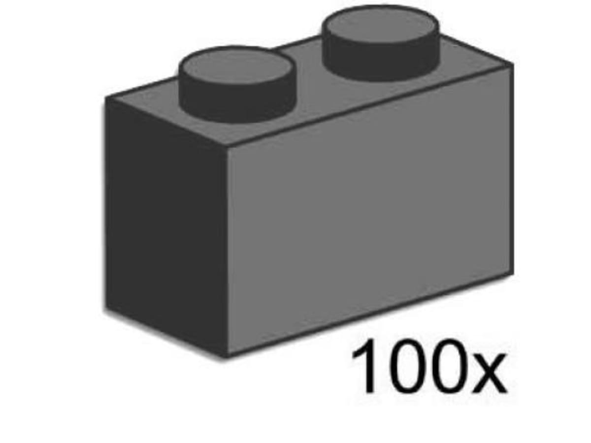 1 x 2 Brick Dark Gray – widok główny
