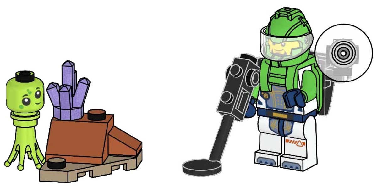 Astronaut with Alien and Crystal – widok główny