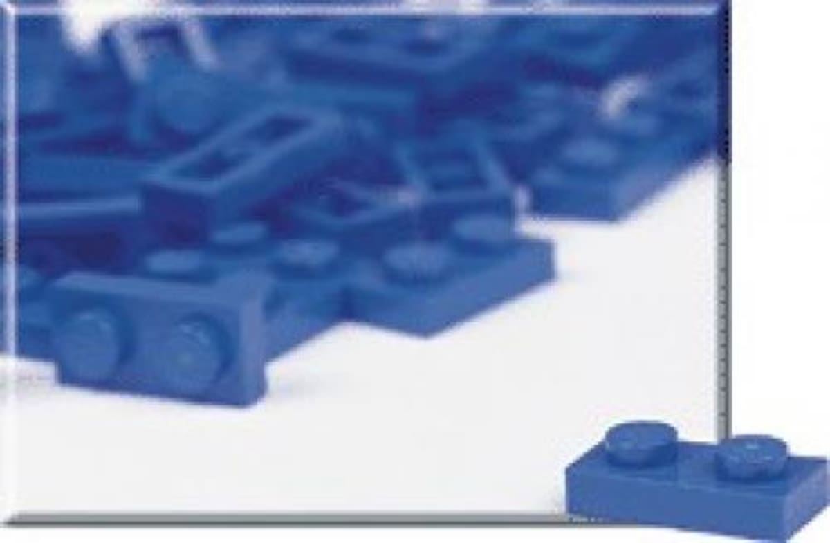 1 x 2 Blue Plates (Pack of 100) – widok główny