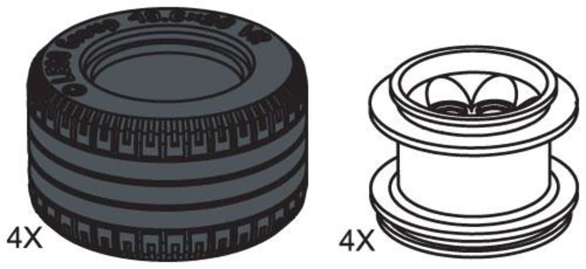 Large Lawn Tire & Hub (4 tires 4 hubs) – widok główny