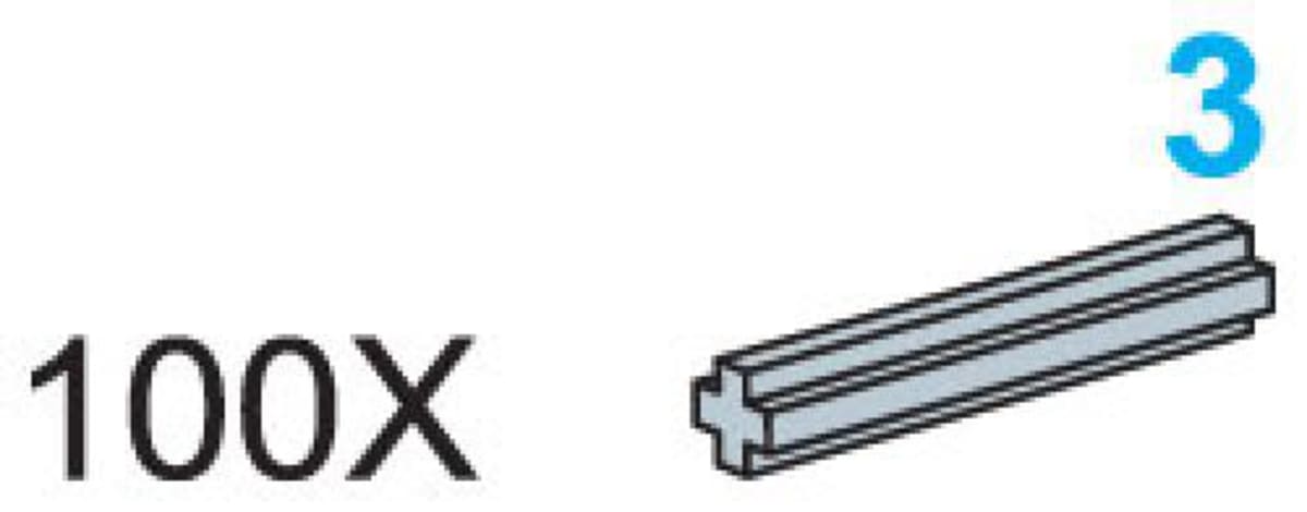 3-Stud Axles (Pack of 100) – widok główny