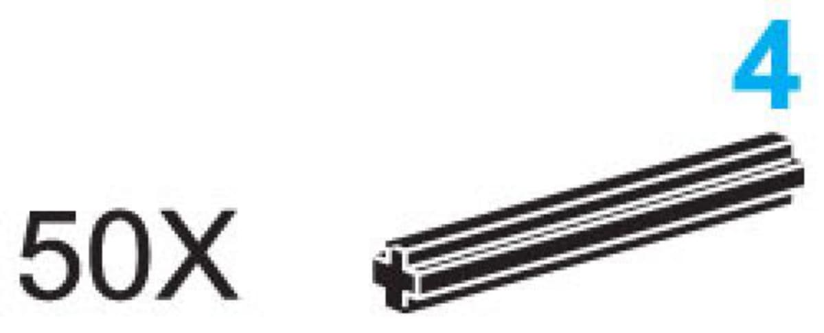 4-Stud Axles (Pack of 50) – widok główny
