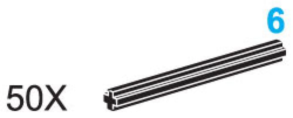 6-Stud Axles (Pack of 50) – widok główny